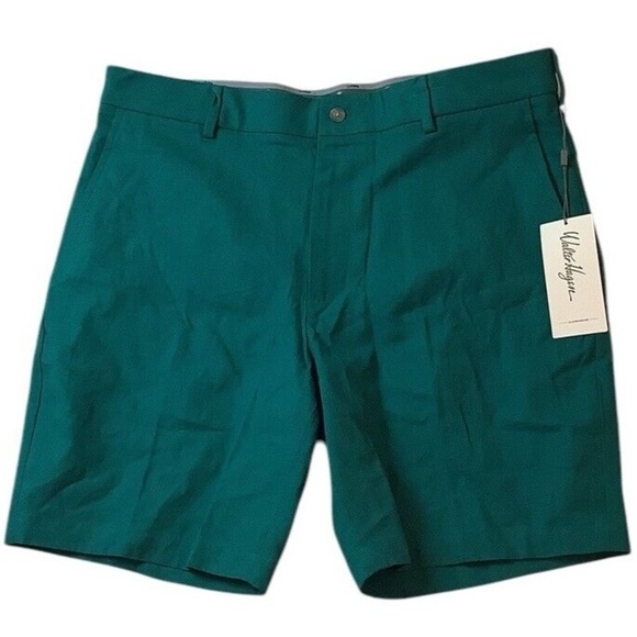 Walter Hagen Green Flat Front Shorts - Picture 1 of 5